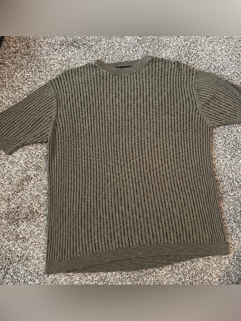 Baracuta Silk Ribbed Knit Tee Y2K Streetwear Vintage